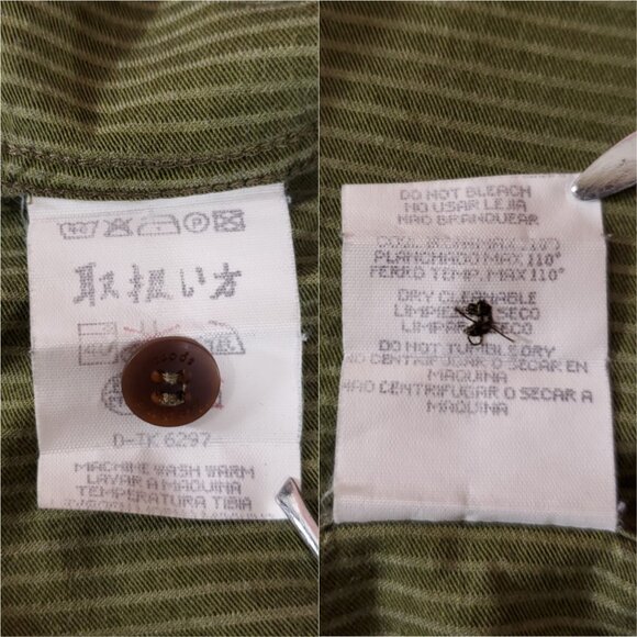 Zegna Sport Mens Medium Double Pockets Striped LS Button Up Shirt Made in Italy - Picture 12 of 14